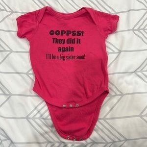 Pregnancy announcement onesie big sister